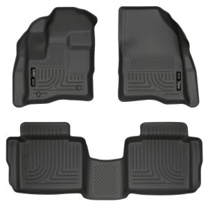 Ford Taurus Floor Liners - Front + Rear - Husky Liners - WeatherBeater Combo - Black - `10-`13 Ford Taurus Floor Liners - Front + Rear - Husky Liners - WeatherBeater Combo - Black - `10-`13